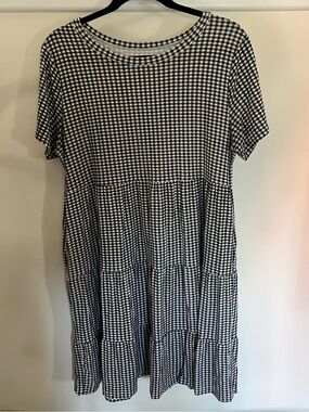 Madewell Tiered Gingham/Checkered Dress